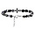 Bracelet en acier avec perles d'Agate grise avec Croix sur le dessus 19+2cm