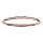 Bracelet jonc en acier et PVD rose articul forme ovale
