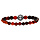 Bracelet extensible avec perles d'Agate rouge et tte de lion
