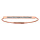Bracelet jonc en acier et PVD rose barrette empierrée sur le dessus