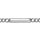 Gourmette en acier maille 1+3 largeur 7mm et longueur 21cm