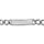 Gourmette en acier maille 1+3 largeur 9mm et longueur 21cm