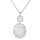 Collier en acier chane avec pendentif motif relief 42+4cm