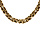 Collier en acier dor maille royale lapide  - 57cm