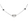 Collier en acier perles blanches ovales imitation 44+5cm