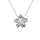 Collier en acier fleur 5 ptales 15mm - 40+4cm