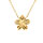 Collier en acier dor fleur 5 ptales - 40+4cm