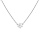 Collier en acier solitaire solitaire 4mm oxyde blanc serti