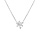 Collier en acier solitaire 6mm oxyde blanc