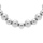 Collier en acier boules 8mm et 10mm  - 42+5cm