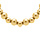Collier en acier dor boules 8mm et 10mm  - 42+5cm