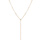 Collier en acier dor forme cravate  - 38+5cm