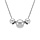 Collier en acier 3 boules  - 43+4cm