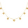 Collier en acier dor pampille pastilles marteles  - 39+5cm