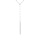 Collier en acier forme cravate avec bout vertical plein  - 38+5cm