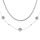Collier en acierdeux rangs une chane plate et l'autre boules motif arbre de vie  - 40+6cm