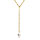 Collier en acier et PVD jaune perles de culture d'eau douce 49cm