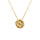 Collier en acier dor fleur 16mm - 40+4cm