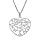 Collier en acier chane avec pendentif coeur arbre de vie decoup 22mm 40+5cm