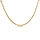 Collier en acier dor maille corde 2mm - 40+5cm