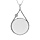 Collier en acier chane avec pendentif rond  graver dans goutte contour perl 38+7cm