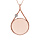 Collier en acier et PVD rose chane avec pendentif rond  graver dans une goutte contour perl 38+7cm