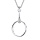 Collier en acier chane avec pendentif anneau et pince avec oxyde 41,5+3cm