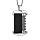 Collier en acier pendentif PVD noir avec cble gris 50+5cm