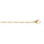 Chane en acier dor maille alterne 1+1 1.9mm  - 40cm
