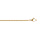 Chane en acier dor maille forcat 2.3mm  - 45cm
