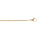 Chane en acier dor maille singapour 1.8mm  - 45cm