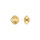 Cache lobe diamant en acier dor 6mm (paire)