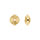 Cache lobe diamant en acier dor 7mm (paire)