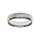Bague en acier et PVD jaune strie au centre largeur 6mm