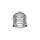 Bague en acier large martele
