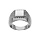 Chevaliere en acier plateau carr 10x10mm