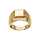 Chevaliere en acier dor plateau carr 10x10mm