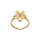 Bague en acier dor fleur 16mm