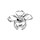 Bague rglable en acier motif fleur