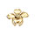 Bague en acier dor jaune - fleur rglable