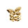 Bague en acier dor jaune - papillon double rglable