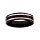 Bague en acier et PVD noir 2 filets en PVD rose