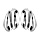 Boucles d'oreille en plaqu palladium double ruban et fermoir clip