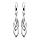 Boucles d'oreille pendantes en plaqu palladium forme de gouttes et fermoir clip