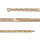 Gourmette en vermeil 4mm maille fine marine -  18cm