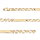 Gourmette  en vermeil maille 1+1 prestige 6mm - 18cm