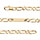 Gourmette en vermeil maille 1+1 6m diamante etoile - 18cm