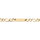 Gourmette en vermeil maile 1+3 prestige 6mm diamante etoile - 18cm