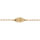 Gourmette Bb en vermeil maille 1+1 ovale 2mm diamante etoile - 15/13cm