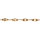 Gourmette  femme vermeil  2mm 4 plaques ovales - 19cm rglable 18